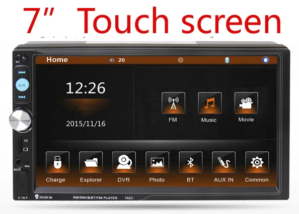 car radio player Support BLUETOOTH answer hang up the phone USB SD AUX IN 12V 2 din car audio stereo mp3