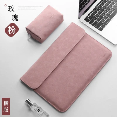 Скраб PU кожаный чехол для ноутбука 15,6 14 для Macbook Air 13 Чехол Pro 11 12 15 матовый чехол для Xiaomi Mi ноутбука 12,5 13,3 - Цвет: Scrub pink s1