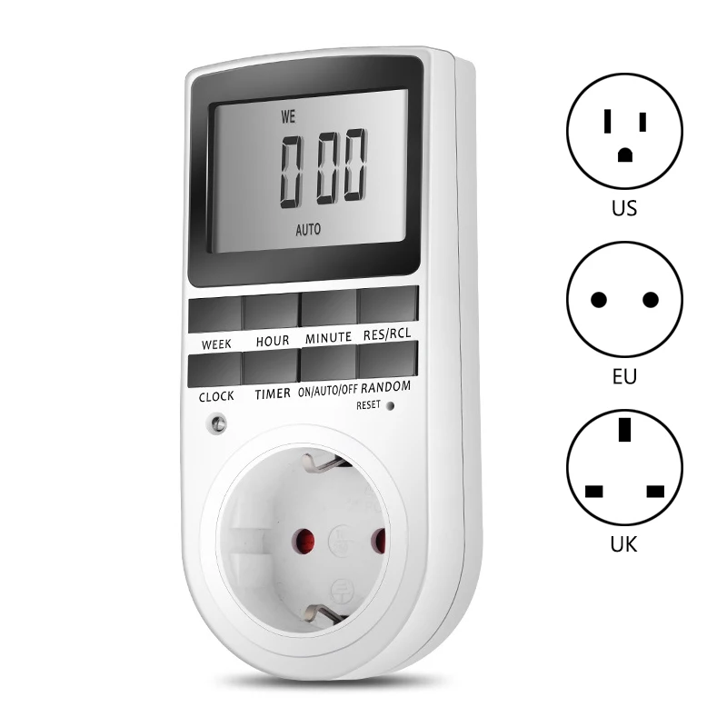 Digital Timer Switch 24 Hour Programmable Digital Weekly Light Switch