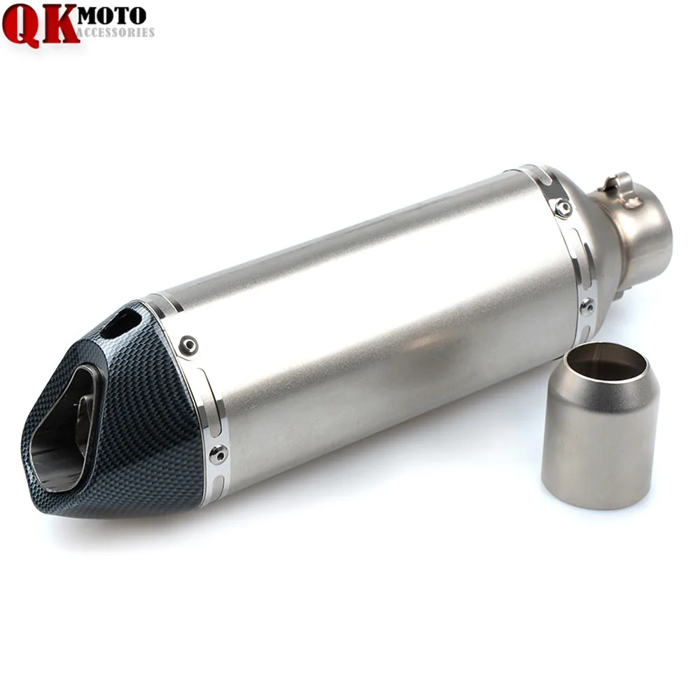 

For Kawasaki W800 ZZR1200 ZRX1100 ZRX1200 ZZR1100 ZXR100 51 mm Carbon Fiber Refit Exhaust Muffler Pipe Small Hexagon Style
