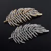 Broche de hoja de serie de plantas para mujer, joyería de boda, broche de cristal con diamantes de imitación, moda ► Foto 1/5