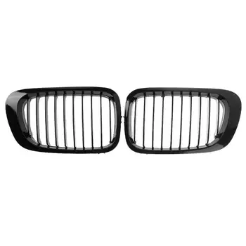 

1 Pair Front Sport Hood Kidney Grille Grilles for BMW E46 Two Doors 99-02