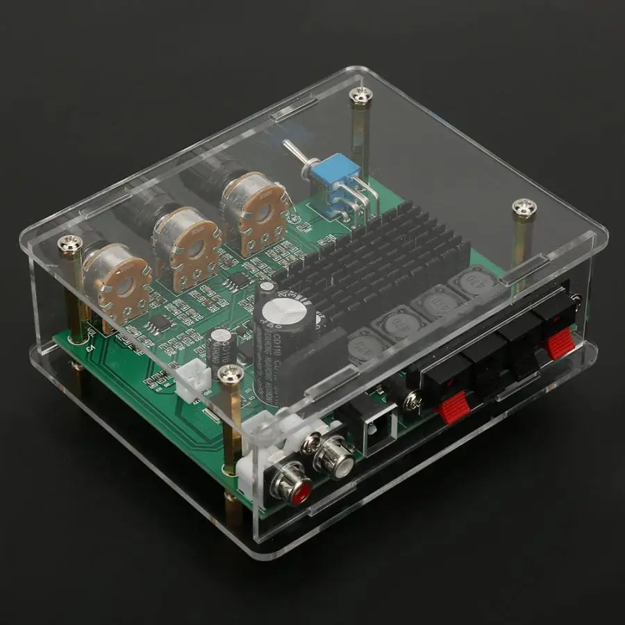 AC12 17V/DC 12 24V AMP модуль 80W * 2 двухканальная плата цифрового усилителя звука|Детали и