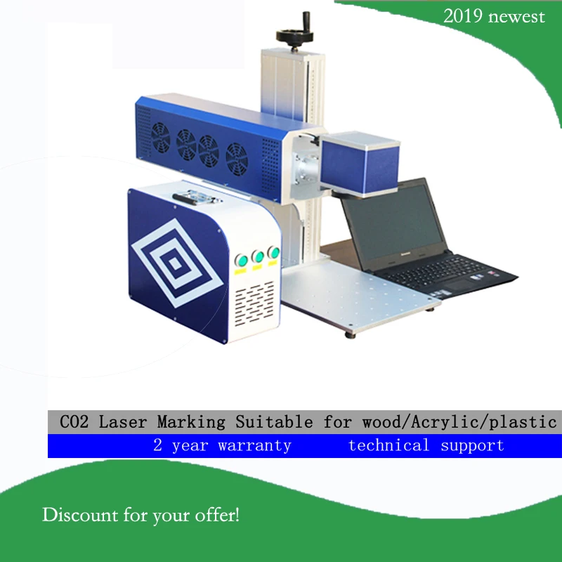 

CO2 Laser Marking Machine With USA RF Metal Tube,for Tatch Production,Tags,Nameplate,Logos,10W RF Metal Tube CO2 Laser Marker