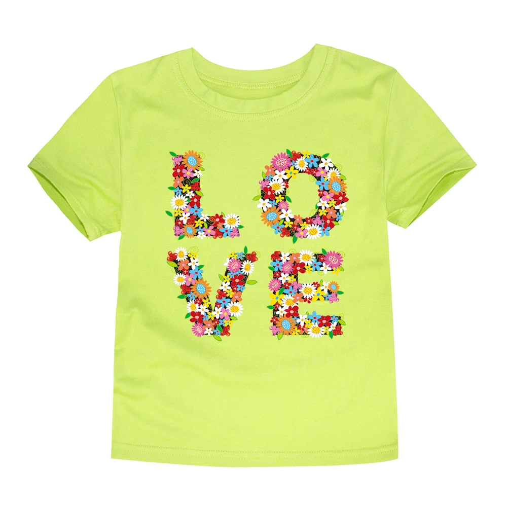 TINOLULING/12 цветов; коллекция года; футболка с цветочным принтом для мальчиков и девочек; детская футболка; топы для детей; футболки для малышей; От 2 до 14 лет - Цвет: TTTG5