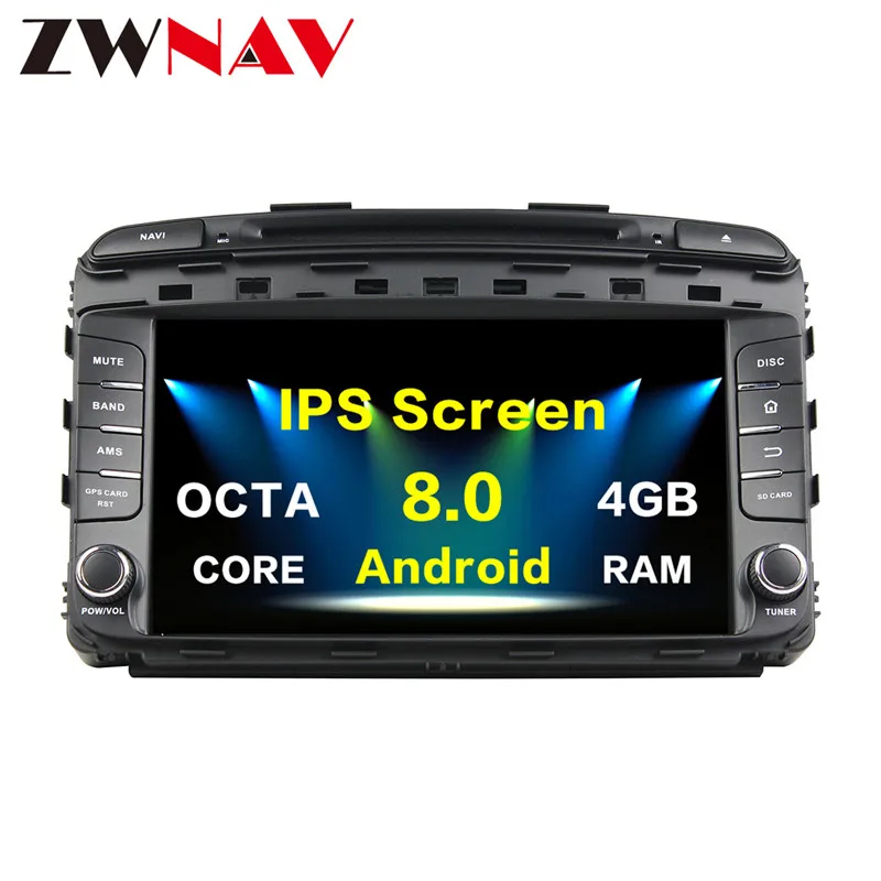 Excellent IPS Screen Android 8.0 4+32G Car multimedia Player head unit For Kia SORENTO 2015 GPS Navigation Radio Free Maps auto stereo BT 9