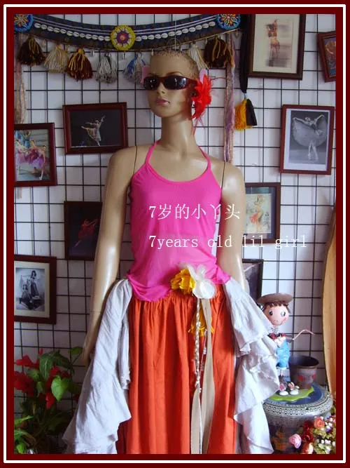 

Transparent thin belly danc vest top C906