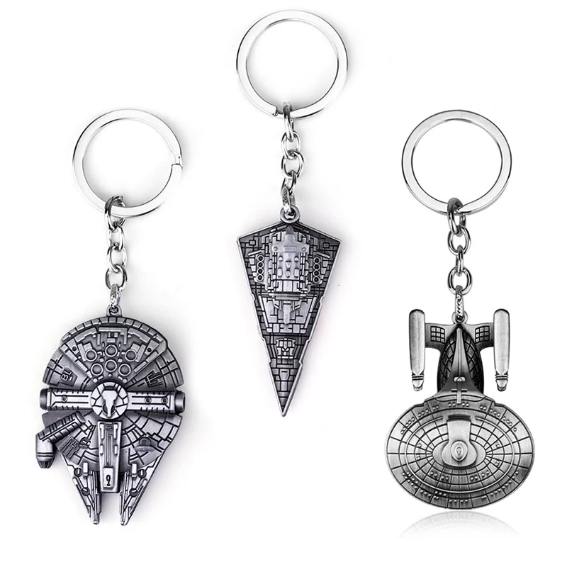 Cool Metal Keychain Movie Jewelry Spaceship Model Falcon Alloy Pendant Key Rings Man Accessories | Украшения и аксессуары