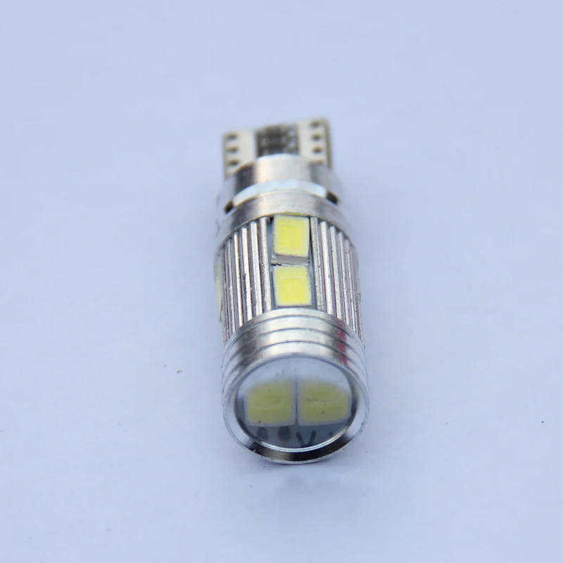 50 шт. W5W 10 led 5630 5730 проектор SMD объектив Canbus Error Free автомобильные Габаритные фонари T10 автомобиля Клин хвост боковой свет без ошибок OBC