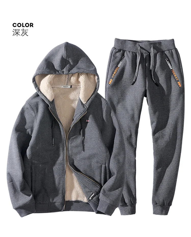 cashmere thickening sweater hooded male