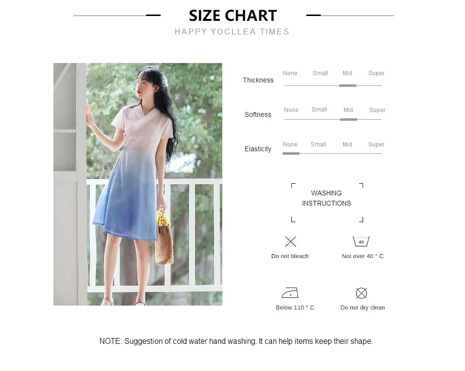 Pink Blue gradual change Print dress Retro Young girl student short sleeve dresses vestidos summer A-Line dress women