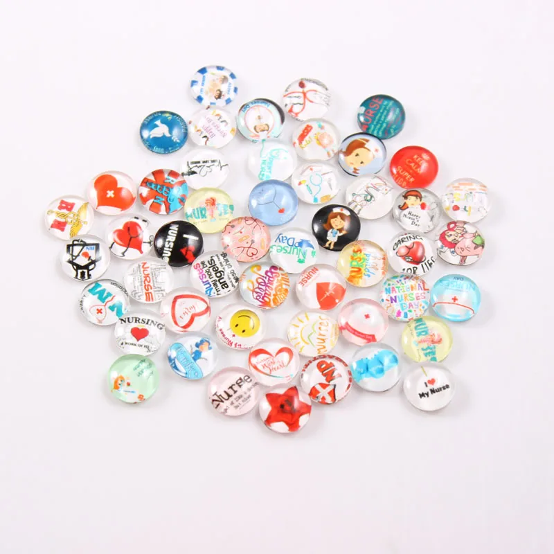 

I Love Nursing Doctor RN Floating Locket Charms 10mm Glass Cabochons Charms Fit Floating Charm Glass Lockets 50pcs Mixed