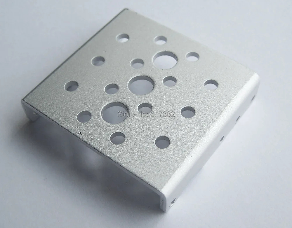

Free shipping 10x Side Bracket for RDS3115 robot servo Silver sandblasting oxidation metal U brackets