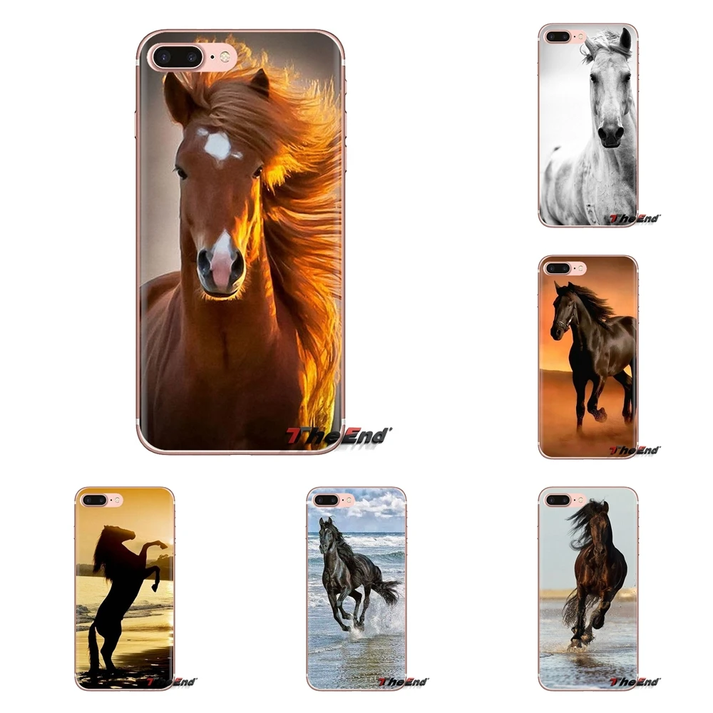 Чехлы для телефонов Huawei G7 G8 P7 P8 P9 P10 P20 P30 Lite Mini Pro P Smart Plus 2017 2018 2019 дикие лошади