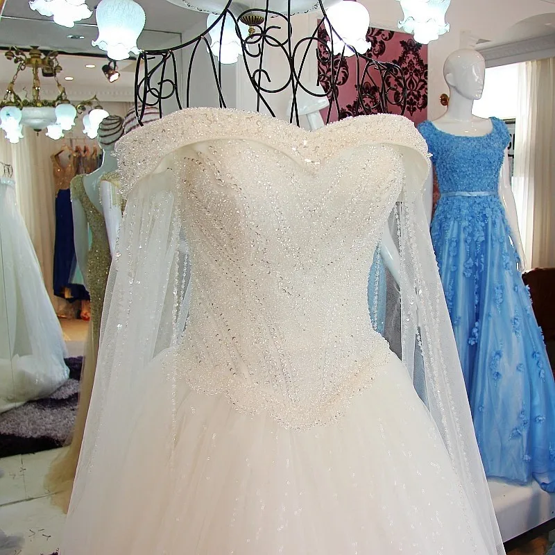 LS60102 свадебное платьеСвадебное платье Vestido De Noiva Princesa Vintage с длинным нарядом для одежды De Mariage Бисероплетение свадебных свадебных платьев