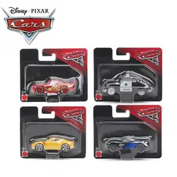 4 шт.. disney Pixar Cars 3 игрушка базовый автомобиль Маккуин черный шторм Джексон Curz 1: 64 Форсаж Diecast Модель автомобиля игрушки для мальчиков