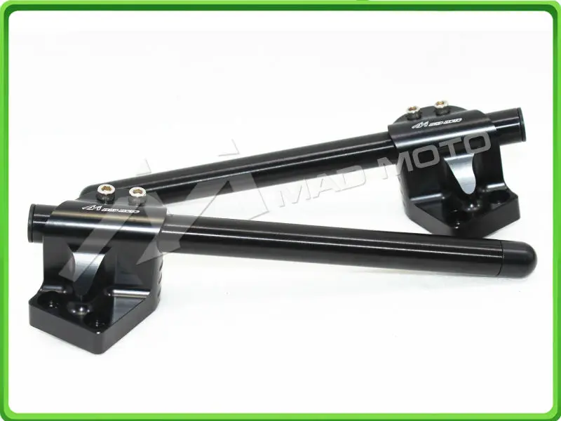 CNC Clip on ons with handle bar handlebars Fit for KAWASAKI EX-250 / Ninja 250R K250 2008 2009 2010 2011 2012 BLACK