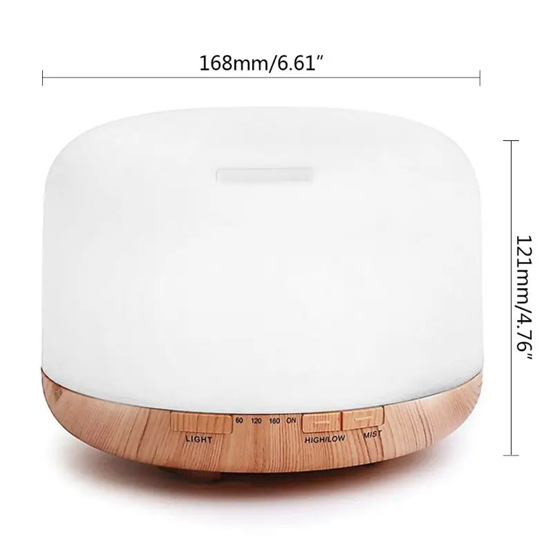  500ml Premium Essential Oil Diffuser Ultrasonic Aromatherapy Fragrant Oil Vaporizer Humidifier Time