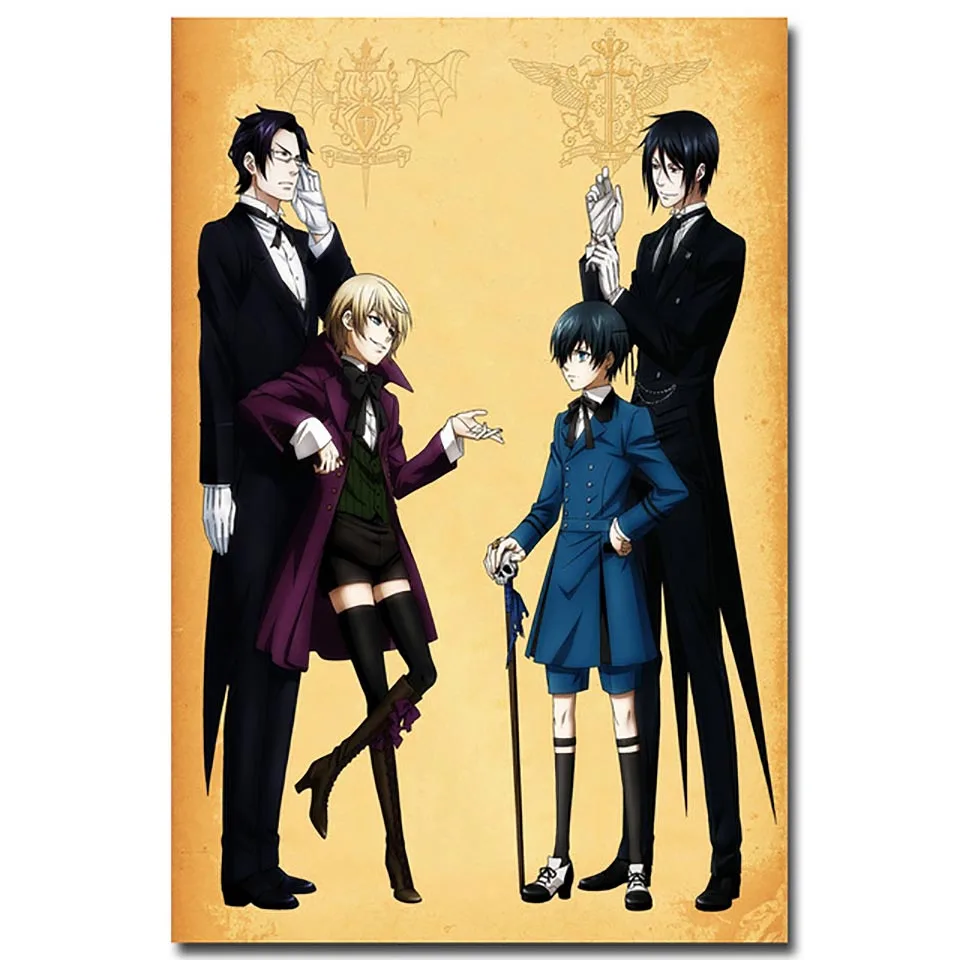 

Wall Art Home Decor Painting Full Square Drill DIY Diamond 5D Embroidery Anime Black Butler Handicraft Picture Mosaic Handmade