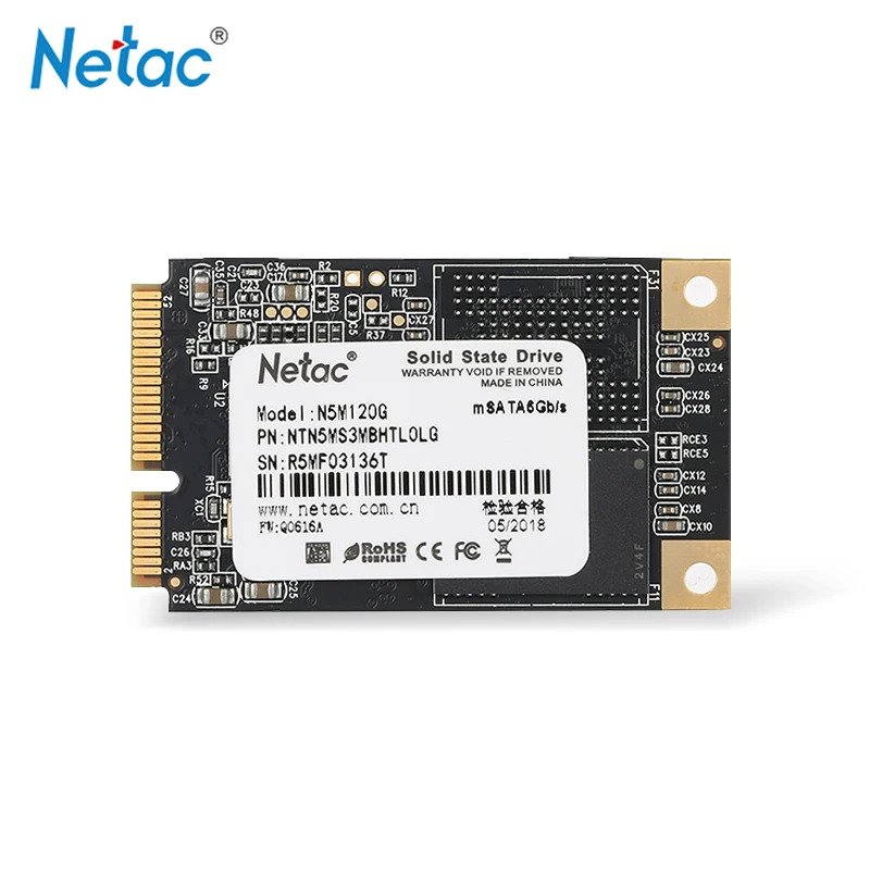 Netac 2,5 дюймов mSATA SSD N5M SATAIII 6 ГБ/сек. твердотельный накопитель 128 ГБ 256 ГБ 512 ГБ hdd для ноутбука настольный жесткий диск