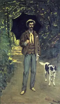 

High quality Oil painting Canvas Reproductions Victor Jacquemont Holding a Parasol (1865) By Claude Monet hand painted