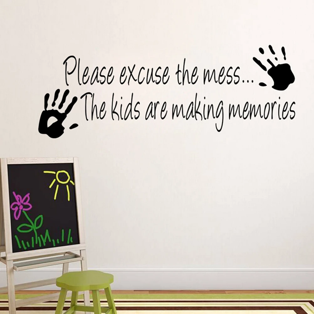 wall stickes please excuse the mess the kids are making memories wall sticker quotes decor decals