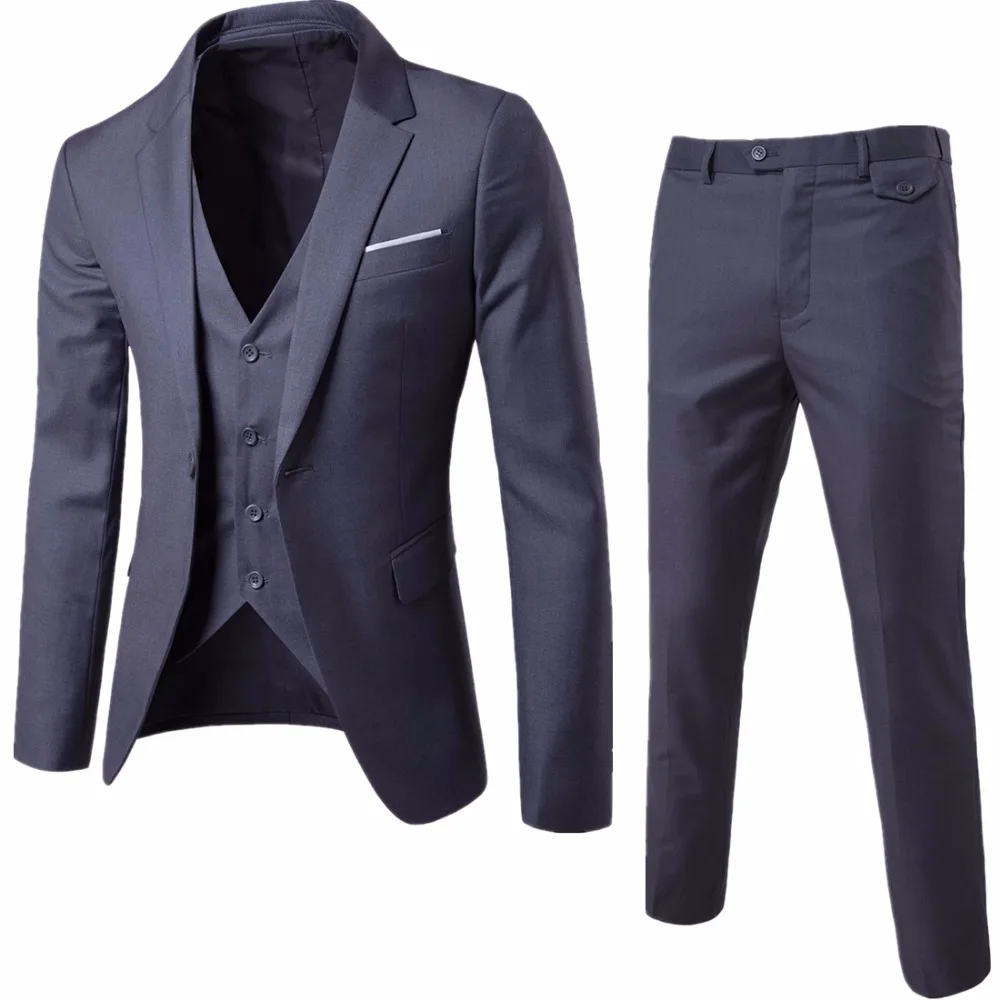 2018 New Arrival Men Business Suit Slim Fit Classic Male Suits Good Quality Wedding Suits For Men 3 Pieces (Jacket+Pant+Vest) 2018 New Arrival Men Business Suit Slim Fit Classic Male Suits Good Quality Wedding Suits For Men 3 Pieces (Jacket+Pant+Vest)