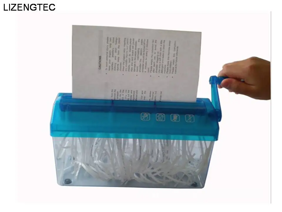 

Free Shipping LIZENGTEC A4 Mini Multi-functional Manual Paper Shredder