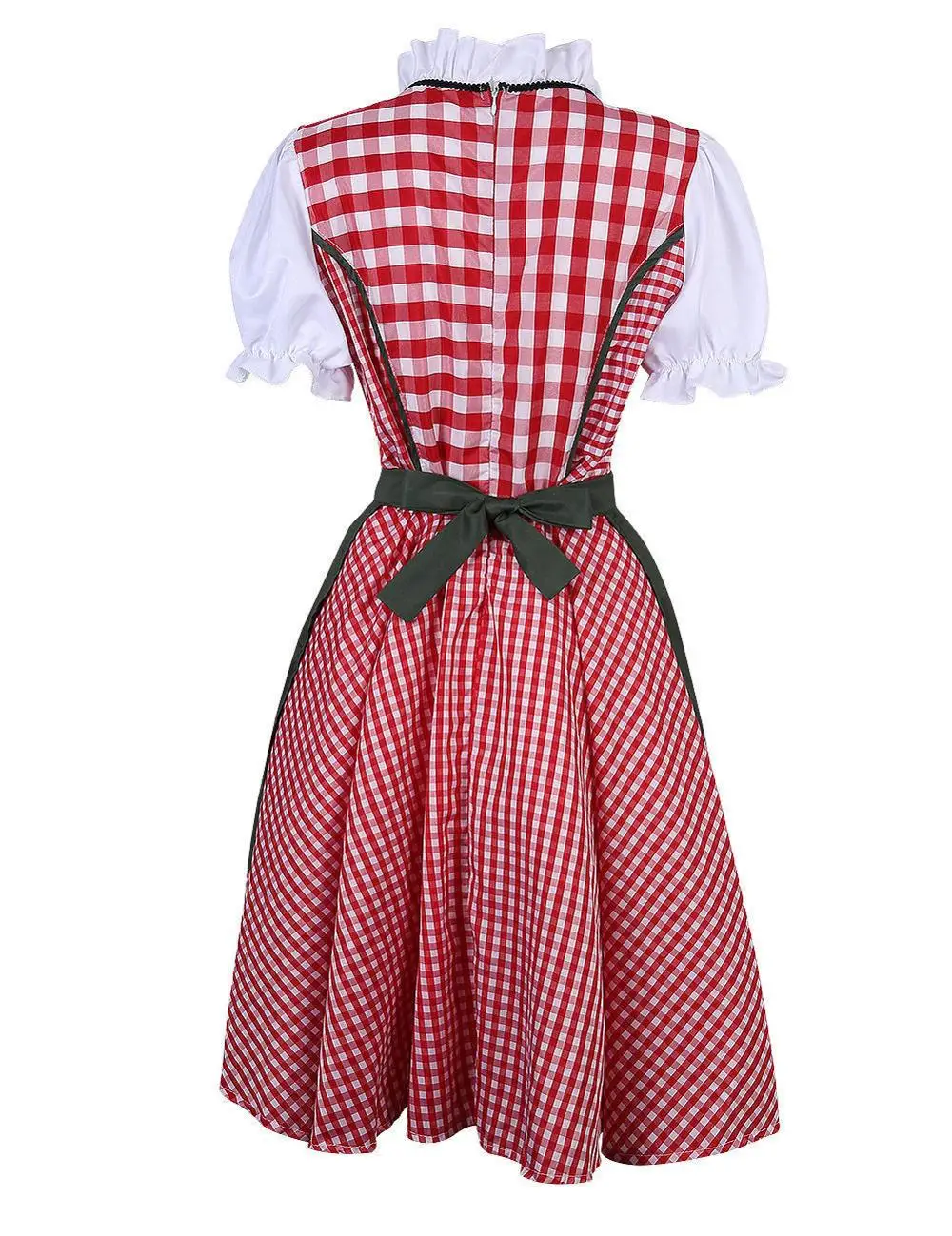 Oktoberfest Costume Plus Size Plaid German Beer Dirndl Dress Wench Biergarten Uniform - Best &