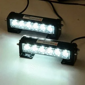 

LED White Auto LED Lights Warning Emergency Beacon Strobe Flash Light Car Daytime Running Light 12V