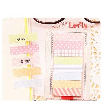 

6 pcs/Lot Masking it sticky notes Index marker stickers diary Post memo label Office tools school supplies Stationery DM780