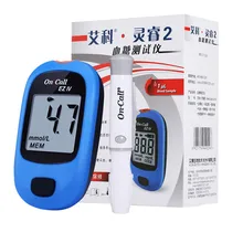 On Call EZ IV Blood Glucose Meter with Test Strips and Lancets Needles Diabete Monitor Glucometor Digital Glucosemetro