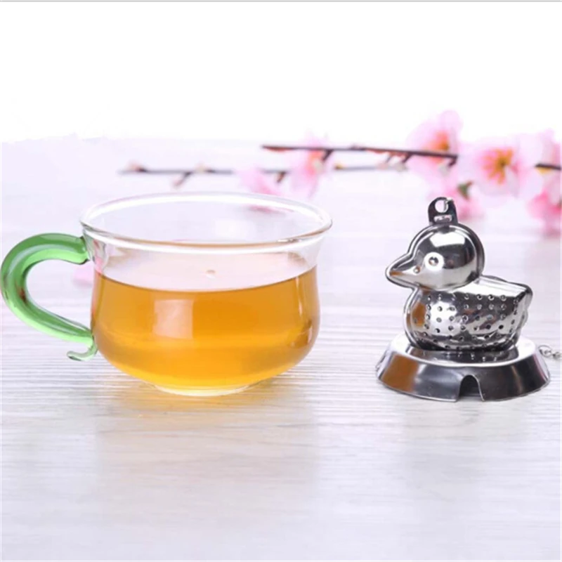 Creative Stainless Steel Duck Shape Tea Infuser Sphere Locking Spice Strainer Mesh Filter Diffuser Accessories | Дом и сад