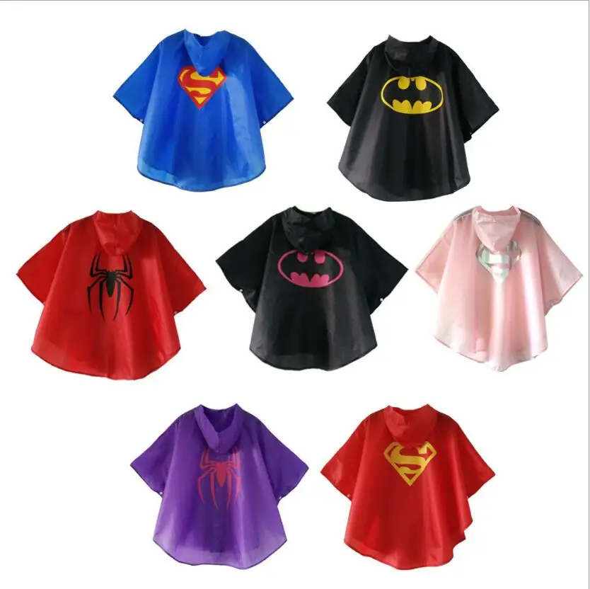 

Children Waterproof Rain Coat Kids Cartoon Comic Rain Ponchos Regenjas Kinderen Cartoon Kids Rain Cape