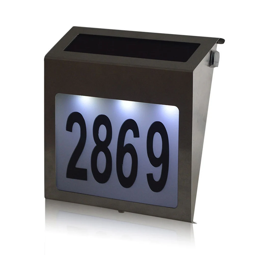 

Solar Digital House Light 3 LEDs Illumination Doorplate Wall Lamp Outdoor Home Numbers Light ALI88