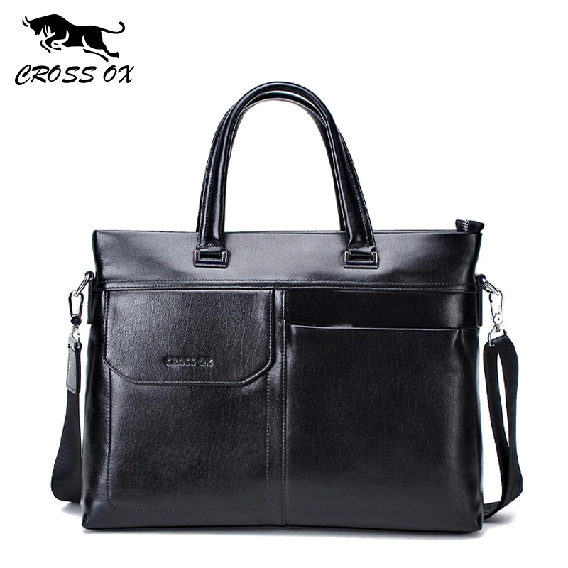 

CROSS OX Genuine Leather Handbags For Men New Business Fashion Satchel Men's Briefcase Portfolio Messenger Shoulder Bags HB553M