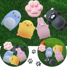 Cute Mochi Squishy Cat Squeeze Healing Fun Kawaii Stress Reliever Decor Decompression Fun Toys For Child