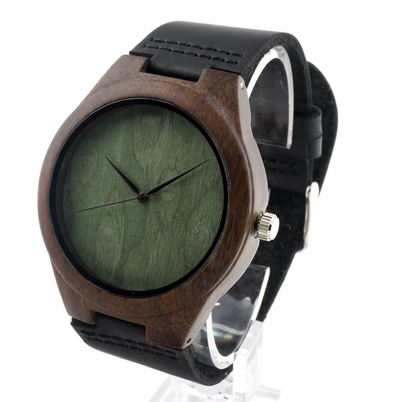 BOBO BIRD V-F04 Natural Minimalism Luxury Simplicity Bamboo Wooden Watches for Men Leather Quartz Watch as Mens Gift