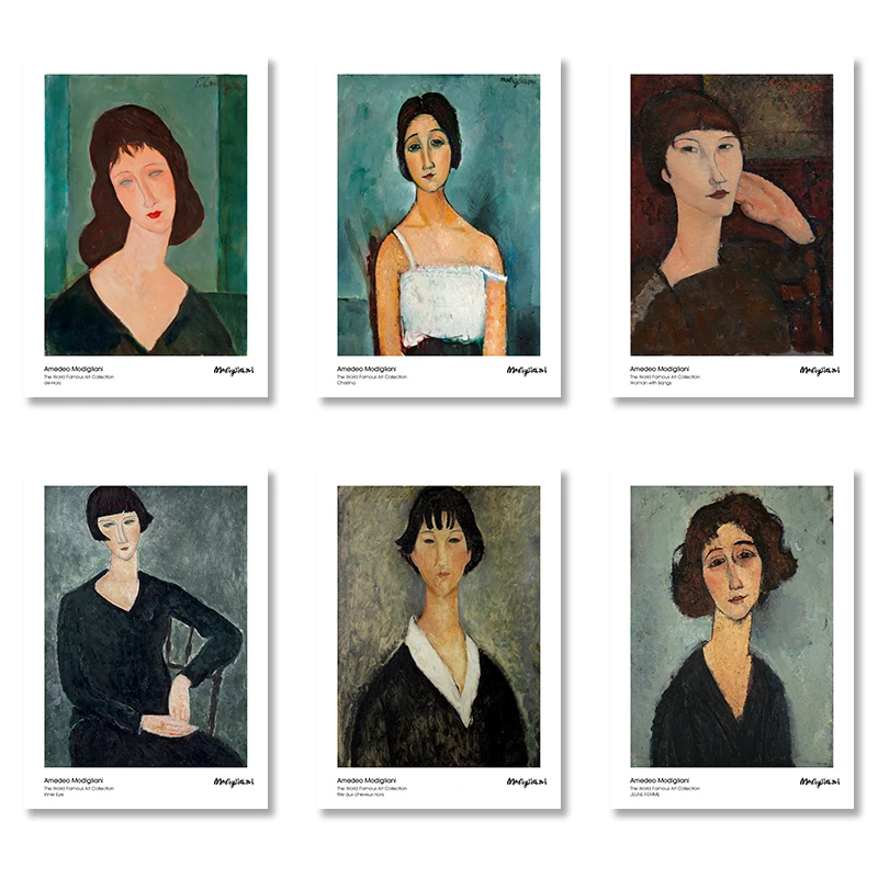 Современный Vogue Женский портрет от Amedeo Modigliani холст печать живопись плакат Настенные картины для гостиной домашний Декор стены Искусство