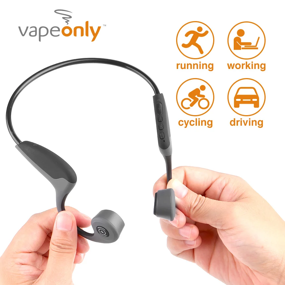 Vapeonly Bluetooth 5.0 S.Wear Z8 Wireless Headphones Bone Conduction Earphone Outdoor Sport Headset W/ Mic Handsfree Headsets