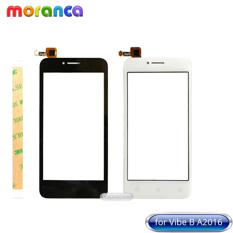 

4.5 Inch for Lenovo Vibe B A2016a40 A2016 Touch Screen Digitizer Front Glass Sensor Panel Touchscreen Black White with 3M Tape