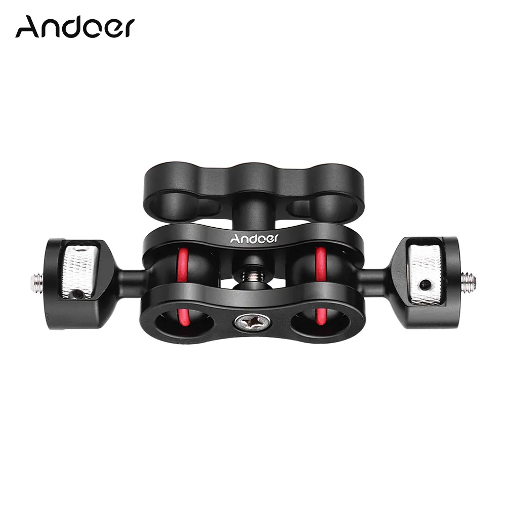 Andoer Aluminium Alloy Articulating Arm Ball Head Mount Clamp Adapter for Camera LED Video Light Tripods with 1/4 Inch Screw | Электроника