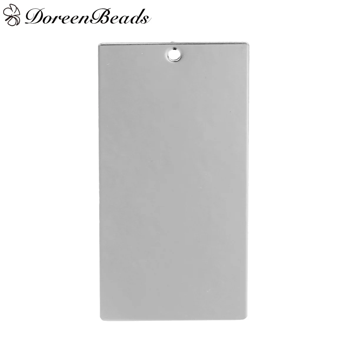 

DoreenBeads Stainless Steel Blank Stamping Tags Pendants Rectangle dull silver color 70mm(2 6/8") x 35mm(1 3/8"), 5 PCs