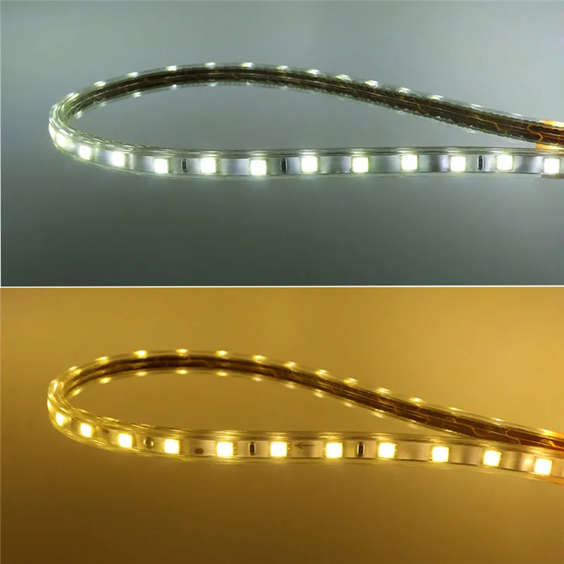 10m Ac220v 5050 Led Strip Light On Off Switch Eu Plug Waterproof