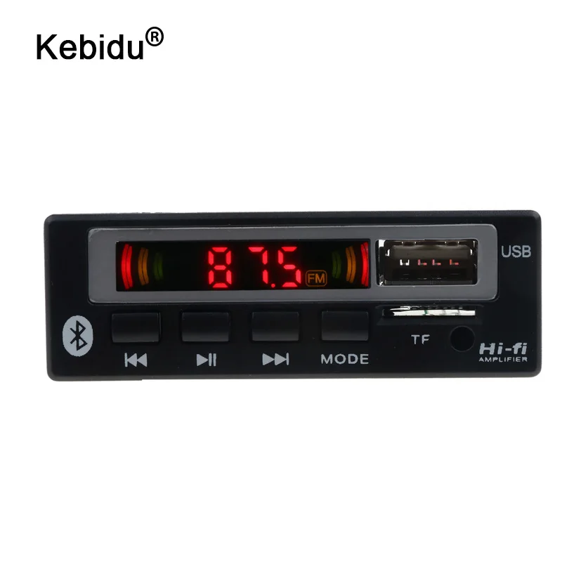 

kebidu Car Audio USB TF FM Radio Module Wireless Bluetooth 5V 12V MP3 WMA Decoder Board MP3 Player with Remote Control For Car