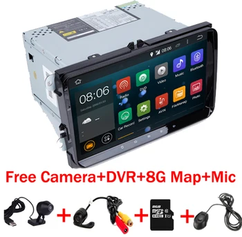 

2 din 9" Car DVD Android 7.1 for VW Volksvagen Passat B5 Golf Seat Leon Bora Polo Seat With Wifi 4G Free camera DVR+8GB MAP