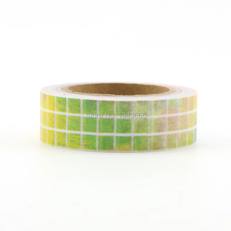 NEW 1pcs colorful Grid Washi Tape Japanese Paper DIY Planner Masking Tape Adhesive Tapes