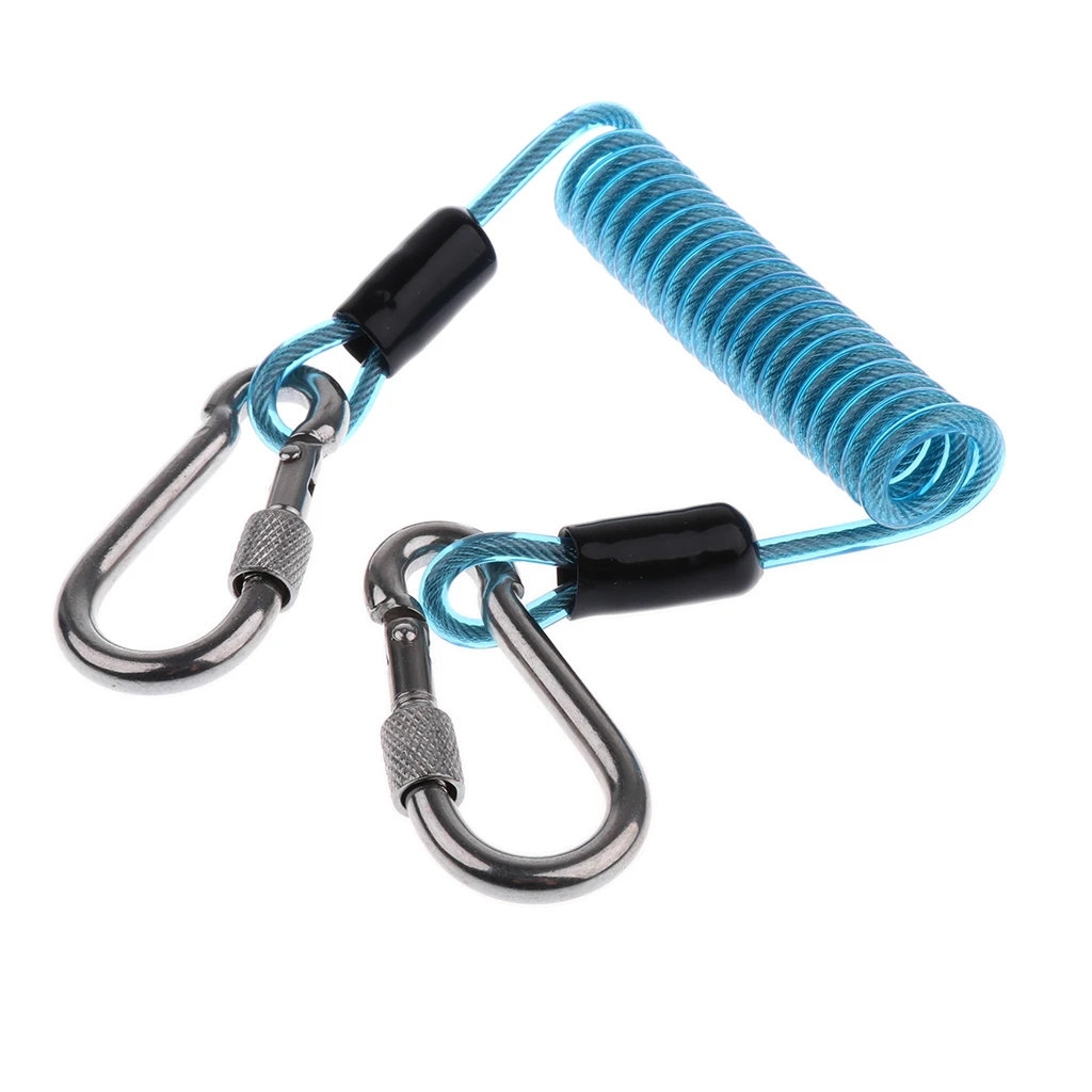 Scuba Diving Dive 10cm Spiral Spring Coil Snap Clip Lanyard Safety Emergency Gear for Outdoor Climbing Underwater Photography