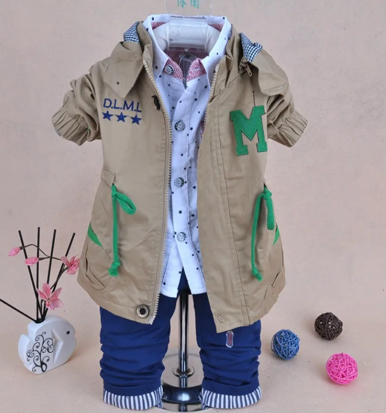 NEW2015 осенние комплекты для малышей детский комплект одежды в полоску для маленьких мальчиков, модная одежда с v-образным вырезом и длинными рукавами, костюм, кардиган и Штаны комплект одежды для малышей(мальчиков - Цвет: Красный