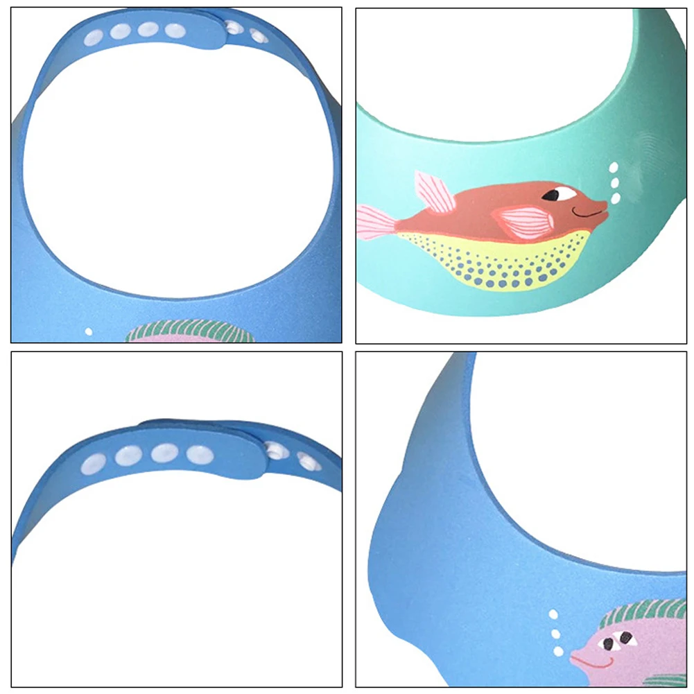 Регулируемая детская шапочка для мытья волос, для купания, для душа, шампунь, солнцезащитный козырек, для посыпки воды, для фестиваля, гибкая, детская, милая, EVA Shield
